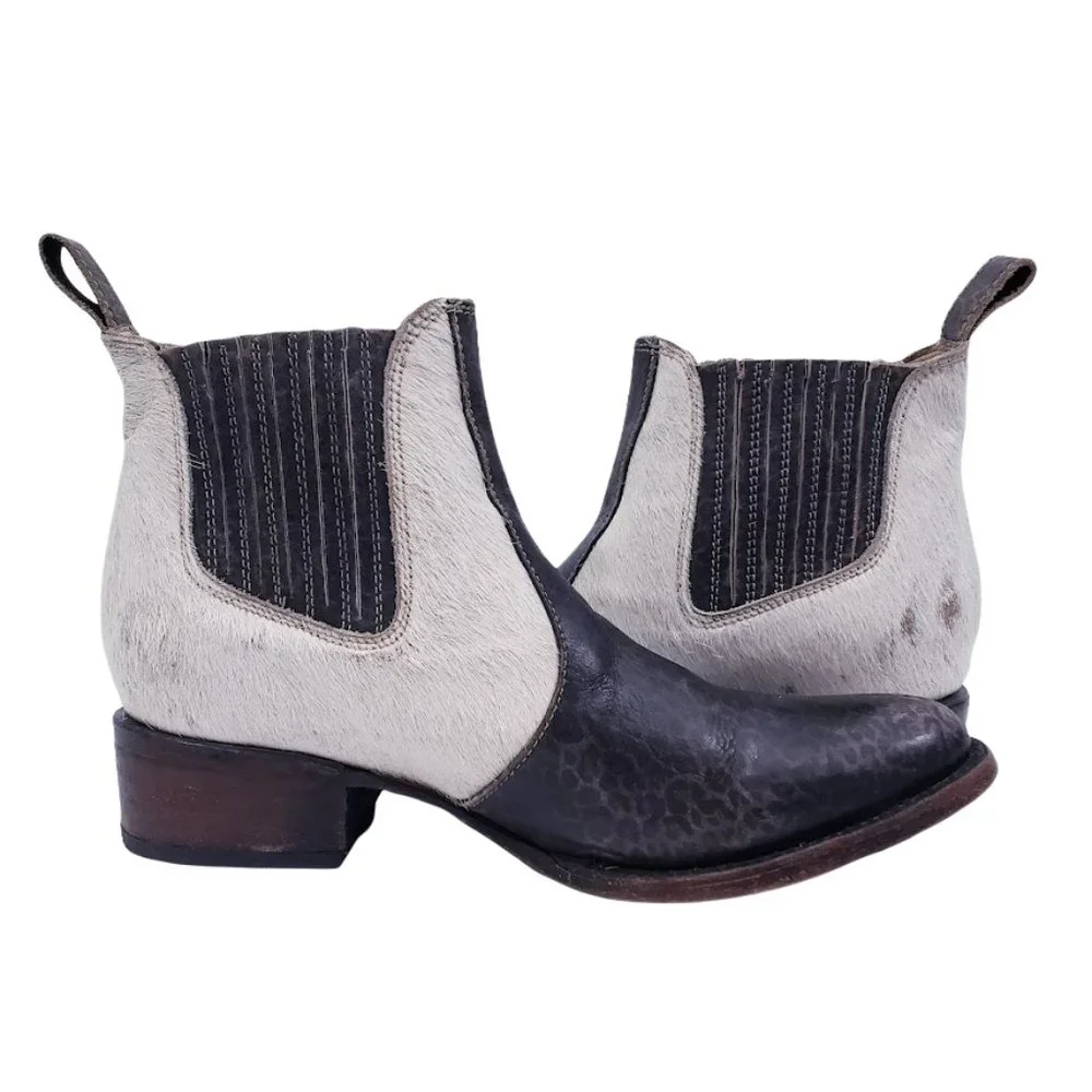 FREEBIRD BY STEVEN LASSO LEOPARD HAIRCALF BOOTIES - Picture 8 of 15